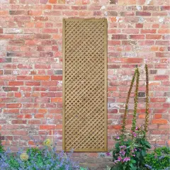 Forest Garden Wisley Lattice - 180 X 60cm Brown