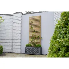 Forest Garden Slatted Trellis 180 X 60cm Brown