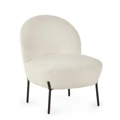 Julian Bowen Lulu Boucle Accent Chair - Ivory Cream