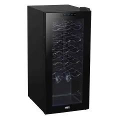 Baridi Black 18 Bottle Wine Fridge Cooler 44 5-18 176 C Touch Controls 38 Led 345x770mm Black