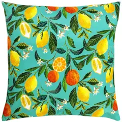 Evans Lichfield Orange Blossom Outdoor Filled Cushion Multi