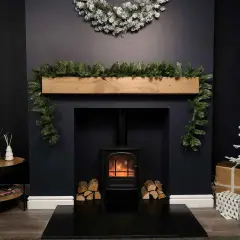 Samuel Alexander 2 7m X 25cm Plain Green Christmas Garland With 200 Bullet Tips Green