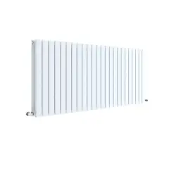 Nuie Sloane Horizontal Double Panel Radiator 600 X 1398mm Satin White White