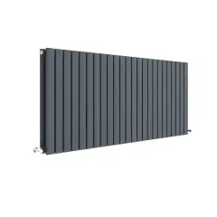 Nuie Sloane Horizontal Double Panel Radiator 600 X 1398mm Anthracite Grey