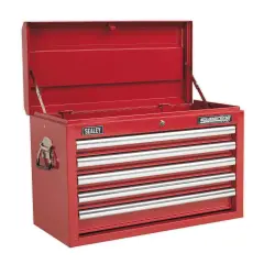 Sealey Topchest 5 Drawer With Ball Bearing Slides - Red