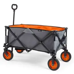 Vonhaus Folding Garden Cart Trolley Grey