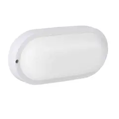 Eglo Basic Boschetto-e Oval White Plastic Eco Friendly Outdoor Wall Ceiling Light L 20 5cm White