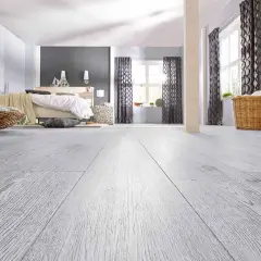 Garden Sanctuary 36 Pack Rustic Style Wood Plank Pvc Flooring - White Grey