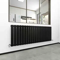 Mcc Designer Flat Panel Single Radiator 600 X 1428mm Black Black