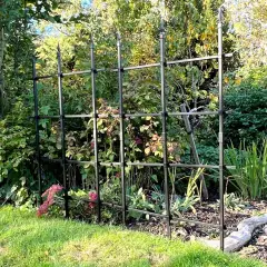 Gardenskill Metal Garden Trellis Fence - 180x180cm H Black