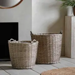 Crossland Grove Mirage Jumbo Baskets Set Of 2 Grey