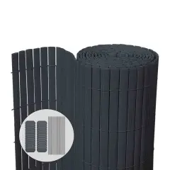 Vounot Pvc Privacy Screening Fence Grey 90x300cm Wind Sun Protection Grey