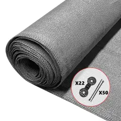 Vounot Garden Privacy Netting Grey 1 5x10m 75 Uv Tear Resistant Grey