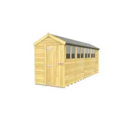 Flat Pack Sheds Diy Sheds 5 X 19 Apex Shed Brown
