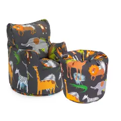 Kids Bean Bag Chair Round Beanbag With Carry Handle