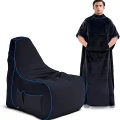 Gaming Blanket Bean Bag Chair Gamer Beanbag Blanket With Pockets