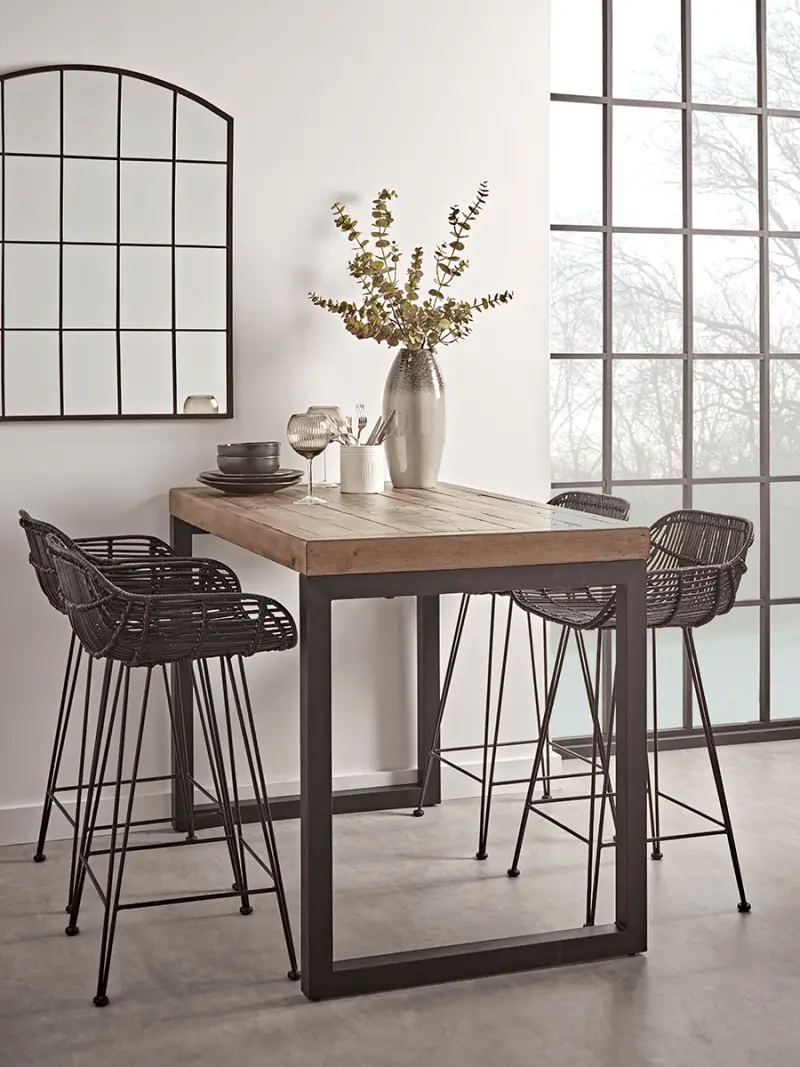 Industrial Curved Top Window Mirror