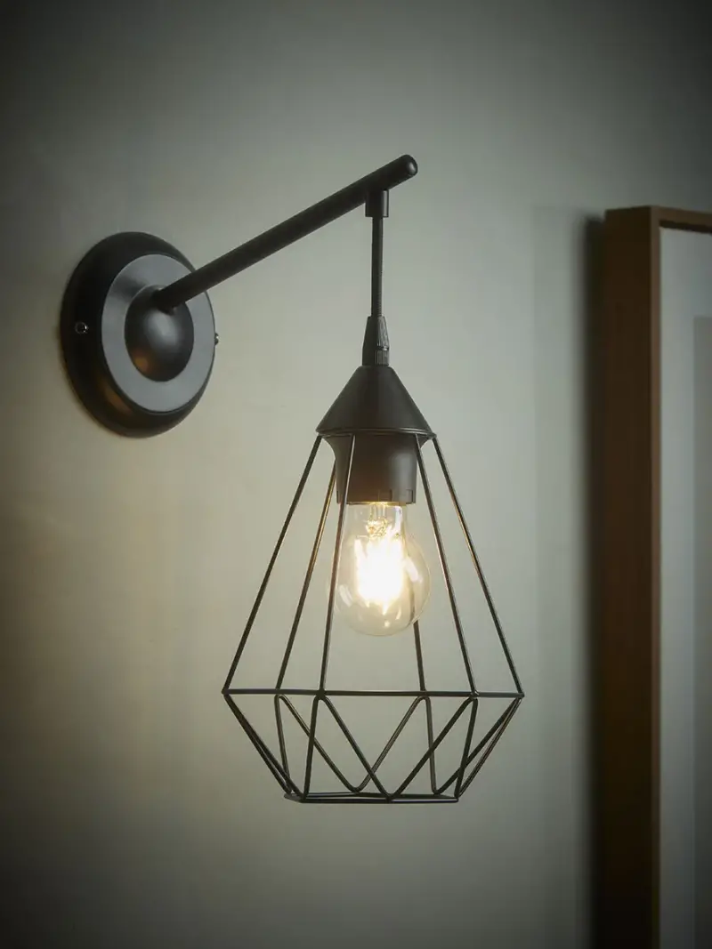Tapered Cage Wall Light