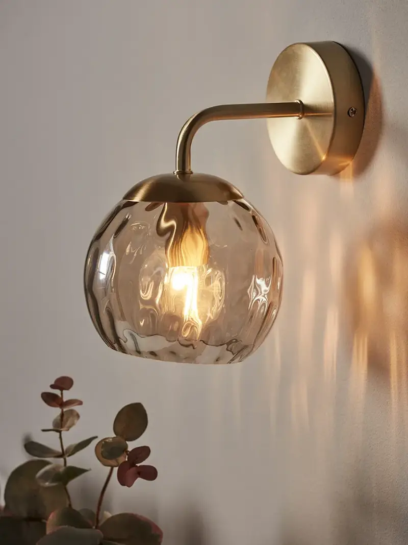 Dimpled Glass Wall Light