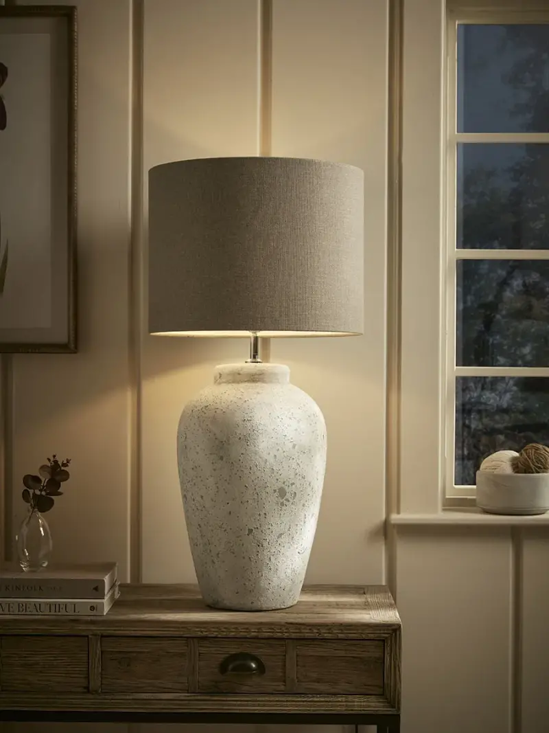 Concrete Effect Table Lamp