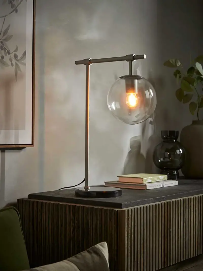 Globe Table Lamp - Nickel