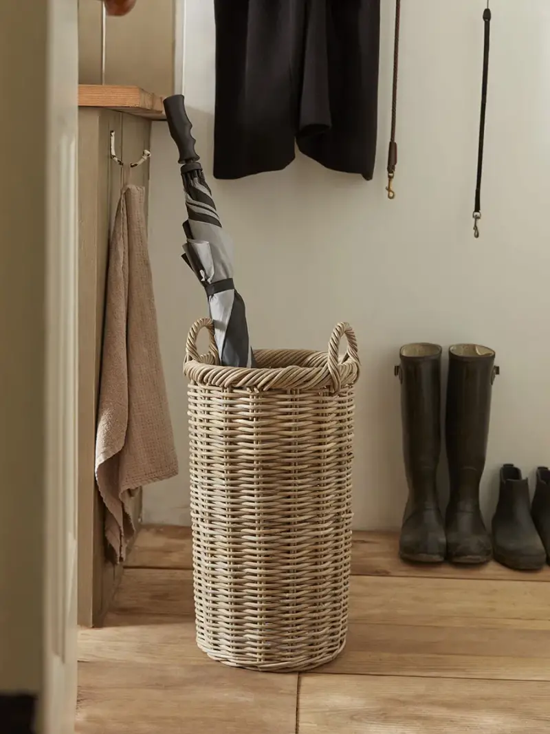 Rattan Umbrella Basket - Round