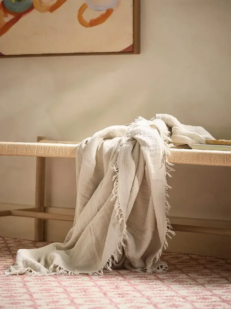 Chalk Cotton Throw