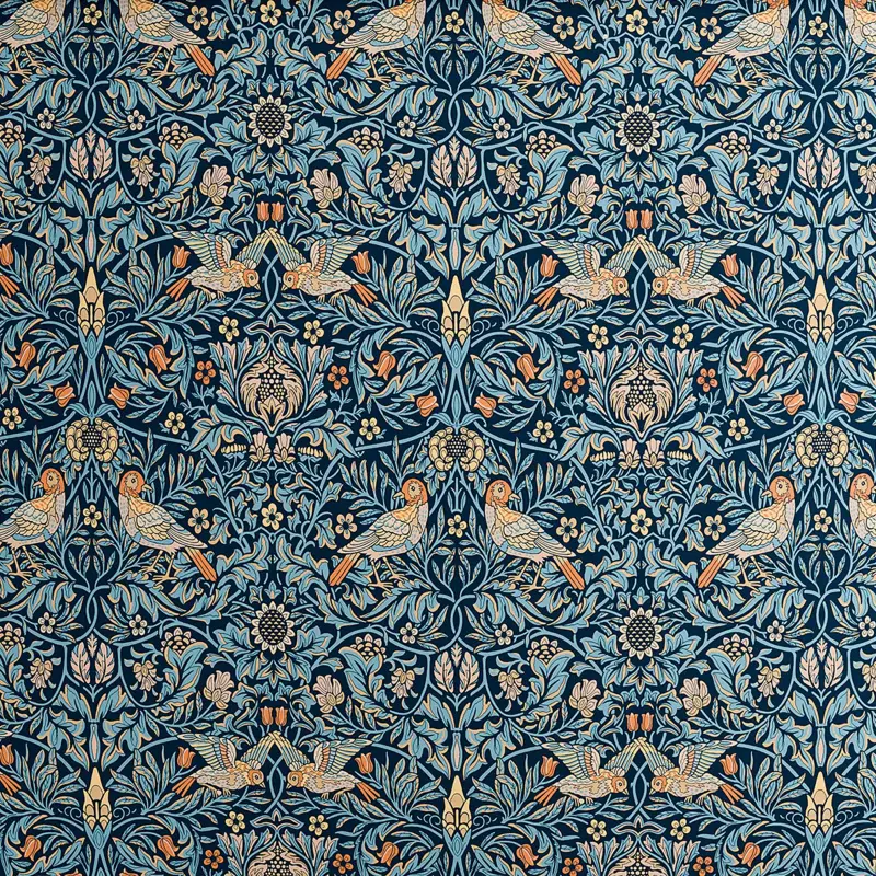 Morris Co X Emery Walker Bird Cushion 50cm X 50cm Webb S Blue