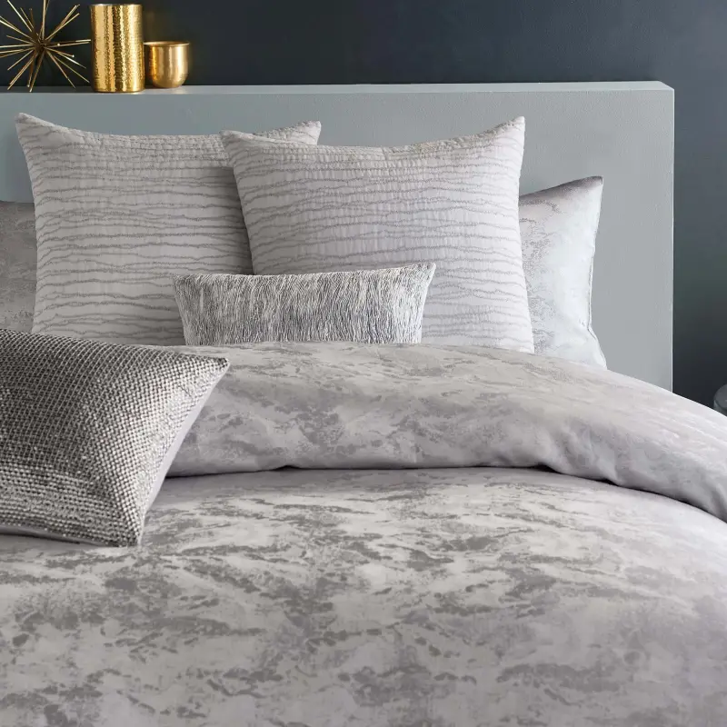 Donna Karan Luna Double Duvet Cover Platinum