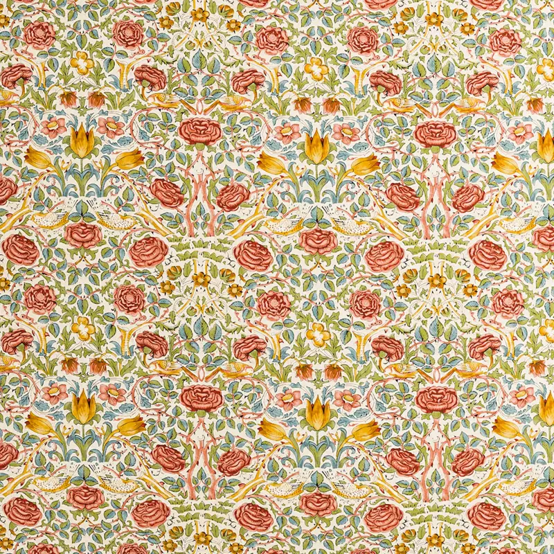 Morris Co X Emery Walker Rose Cushion 50cm X 50cm Bough S Green Rose